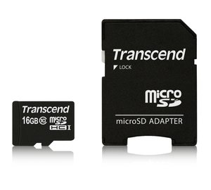 Transcend MicroSDHC/SDHC C10 - 16 Gt