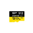 Silicon Power Inspire, 512 GB, MicroSDXC, Luokka 10, UHS-I, 170 MB/s, 150 MB/s