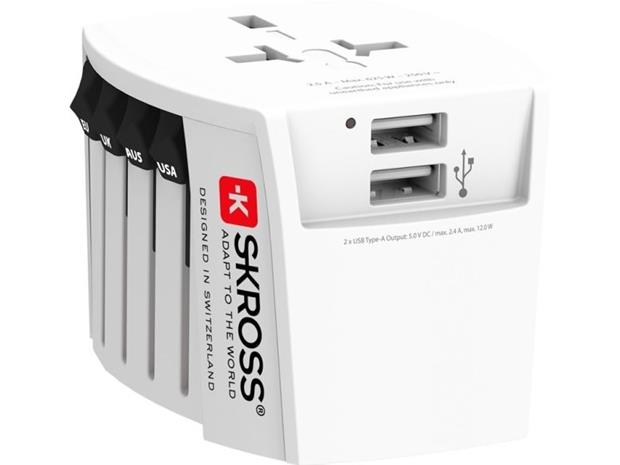 Skross MUV 2xUSB (2,4A), matka-adapteri