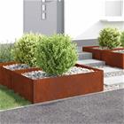 vidaXL Nurmireunus 100 x 60 x 35 cm Teräs Ruosteinen