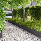 vidaXL Nurmireunus 10 pcs 100 x 30 cm Teräs Musta