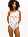 Tommy Hilfiger One Shoulder Op Print - Cream - XL