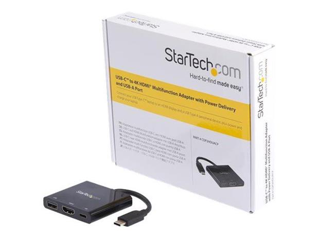 StarTech.com USB-C Multiport Adapter with HDMI - USB 3.0 Port - 60W PD - Black