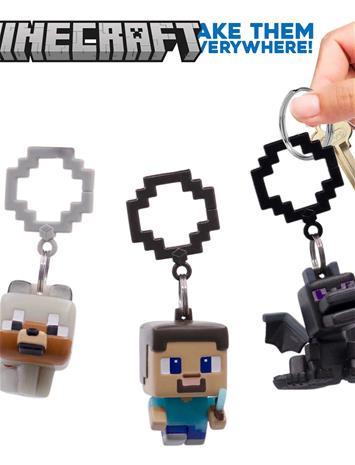 Lic. Minecraft Clip On HNGR 8CM Asst. Minecraft