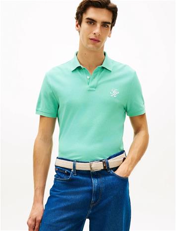 Tommy Hilfiger Th Script Reg Polo - Blue - XXL