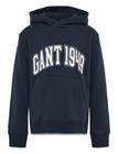 Gant Kids Collegiate Rib Insert Hoodie - Navy - 176