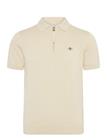 Gant Kids Shield Knitted Zip Ss Polo - Cream - 176