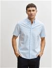 Enkel Studio Oxford Ss Shirt Esemil - Blue - XXXL
