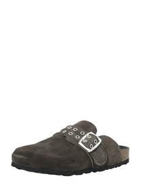 Bianco Biamiami Buckle Mule Suede - Brown - 39