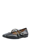 Bianco Biarose Karré Cross Mary Jane Faux Leather - Black - 41