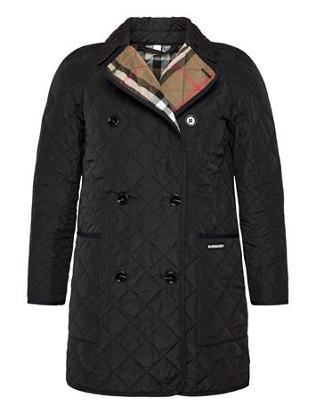 Burberry Tything Quilted Coat - Black - M