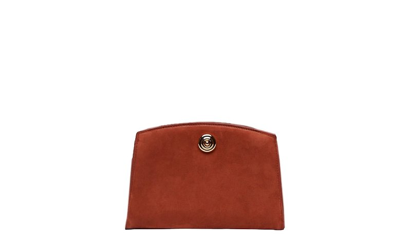 Liffner Pushlock Clutch - Brown - ONE SIZE