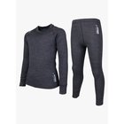 Lindberg Merino Aluskerrasto JR Merinovillasekoite, Black Melange, 170