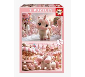 Educa Palapeli Sweet Unicorns 2x48 Palaa