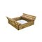 Nordic Play Sandbox with Bench and Lid 120 cm × 120 cm – kuva 1