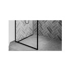 Unidrain GlassLine shower screen, Transparent with black frame, 800 mm