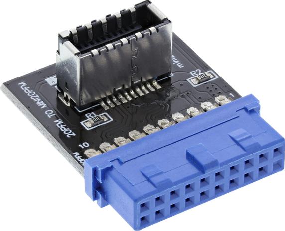 InLine USB 3.0 to USB 3.1 Front Panel Key-A Adapter internal