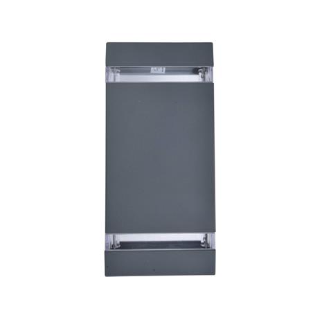 FOCUS SQUARE -LED-ulkoseinälamppu, tummanharmaa, 24 cm, IP44