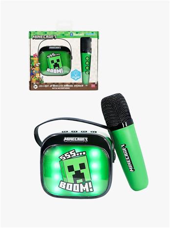Karaokekaiutin Minecraft Popsing Mikrofoni LED