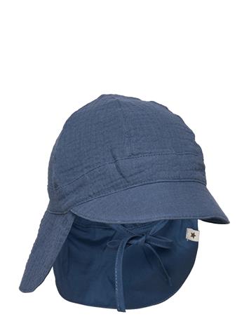 Huttelihut Summer Hat Muslin - Blue - 12/24M