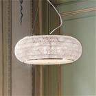 IDEAL LUX Pasha -riippuvalo, kromivärinen/kirkas, halkaisija 55 cm, lasi