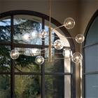 IDEAL LUX Equinoxe -riippuvalo, messinki/keltainen, 12-lamppuinen