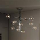 IDEAL LUX Equinoxe -riippuvalo, kromi/kirkas, 12-lamppuinen