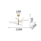 IDEAL LUX Equinoxe -riippuvalo, kromi/kirkas, 8-lamppuinen