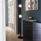 IDEAL LUX LED-lattiavalo Bloom, korkeus 170 cm, musta, 2-lamppuinen