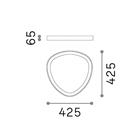 IDEAL LUX LED-kattovalaisin Gemini, musta, 42 cm, 4000 K, päälle/pois