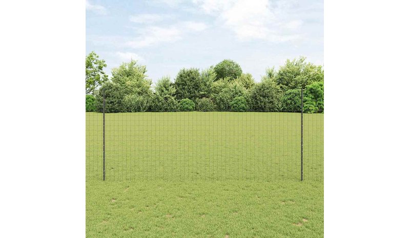 vidaXL Ulkona Euro-aidan kanssa pylvään kanssa 10 x 1,4 m Harmaa