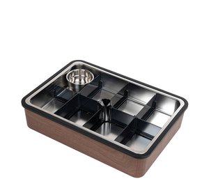Platterbox - Lisäosa eväsrasiaan 2-8 lokeroa Walnut