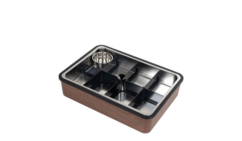 Platterbox - Lisäosa eväsrasiaan 2-8 lokeroa Walnut