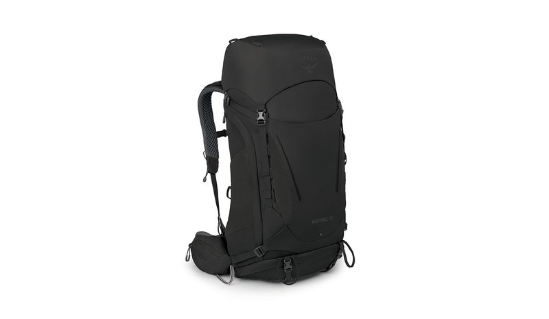 Osprey Kestrel 48 -vaellusrinkka (miehet) - Black, S/M