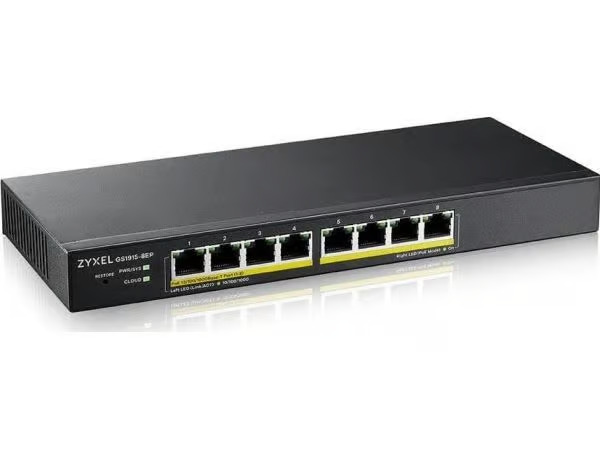Zyxel GS1915-8EP-EU0101F, kytkin
