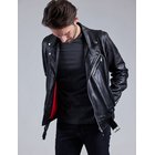 Jofama Brice Belted Leather Jacket - Black - 56