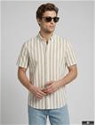 JJ REBEL Jrebalfred Stripe Ss Shirt - Beige - XXL
