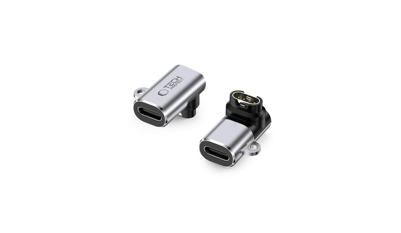 Tech-Protect Ultraboost USB-C Angle Adapter for Garmin Watch - Grey – kuva 1/2
