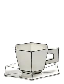 Serax Cappuccino Cup + Saucer White/Black - White - ONE SIZE
