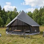 vidaXL Tipi-teltta katolla Ruskea Harmaa 300 x 300 x 200 cm