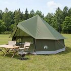 vidaXL Tipi-teltta katolla Oliivinvihreä 400 x 400 x 250 cm