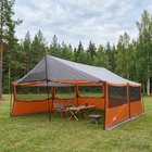 vidaXL Perhe Teltta katolla Harmaa ja oranssi 600 x 400 x 268 cm