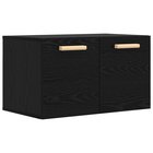 vidaXL Seinäkaappi Musta tammi 60 x 36,5 x 35 cm Tekninen puu