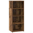 vidaXL Korkea kaappi Vanha puu 50 x 41 x 124 cm Tekninen puu