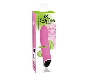 Smile Dildo Vibrator ""Happy"" - vaaleanpunainen