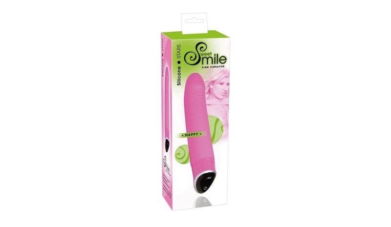 Smile Dildo Vibrator ""Happy"" - vaaleanpunainen