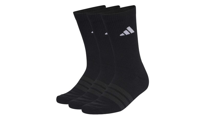 adidas Sukat Cushioned Sportswear Crew 3-pack - Musta