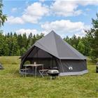 vidaXL Tipi-teltta katolla Ruskea Harmaa 600 x 600 x 350 cm