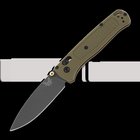 Benchmade Bugout S30V Tactical Grey Cerakote kääntöveitsi, ranger green grivory
