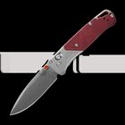 Benchmade Bugout S90V Stonewash kääntöveitsi, Richlite Redstone